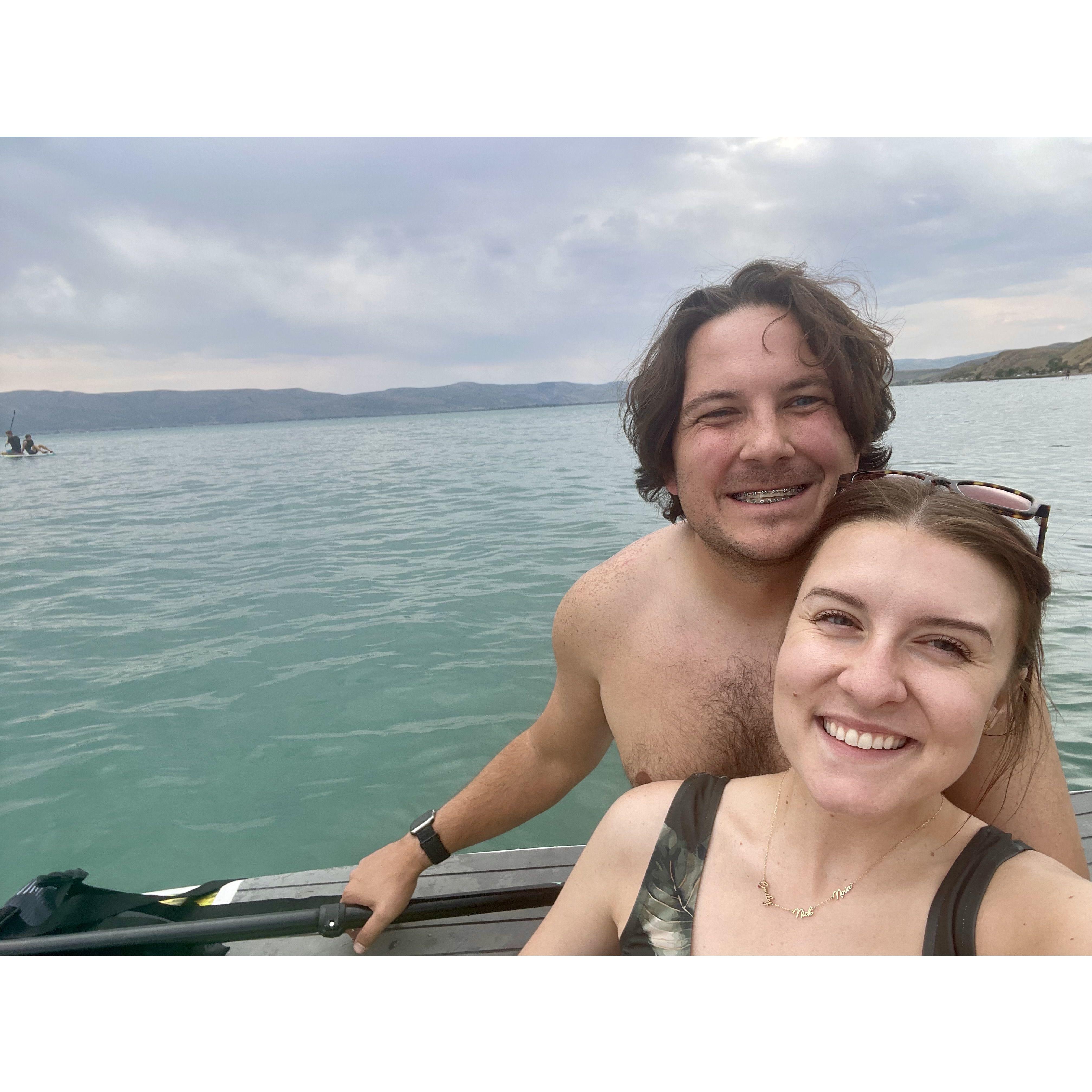 Our fourth date, a day trip to Bear Lake. Such a fun day.