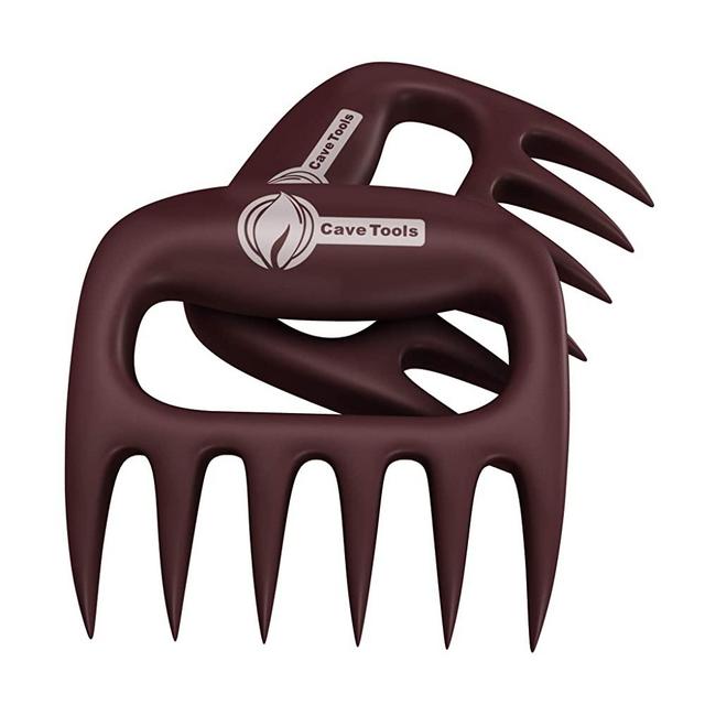 Pulled Pork Shredder Claws - Strongest BBQ Meat Forks - Shredding Handling & Carving Food - Claw Handler Set for Pulling Brisket from Grill Smoker or Slow Cooker - BPA Free Barbecue Paws (Merlot)