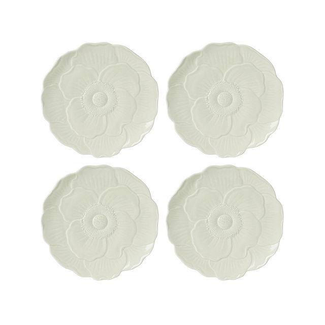 Lenox Butterfly Meadow Floral Accent Plates Set of 4, Service for 4
