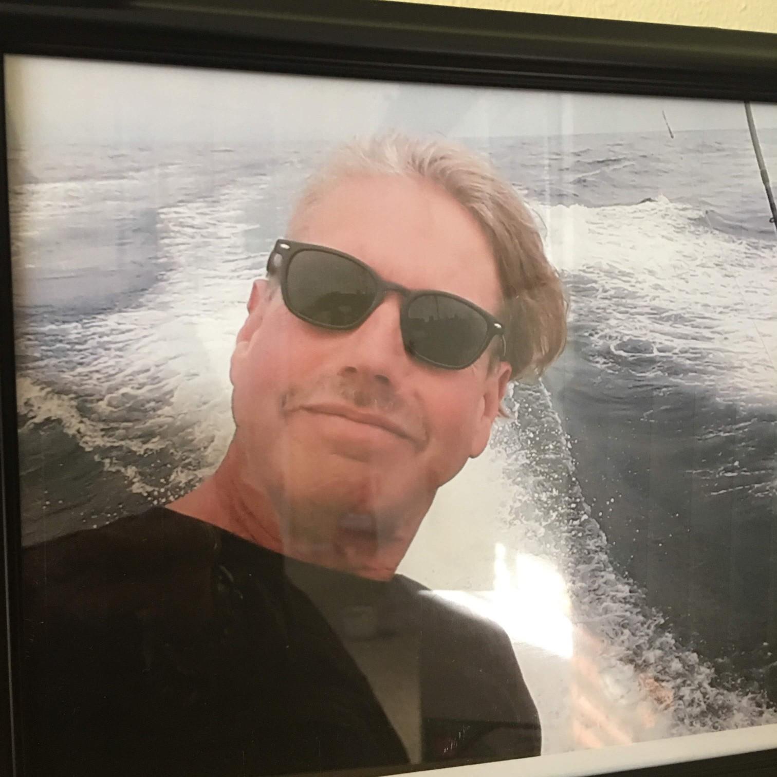 Michael on a chartered fishing trip for salmon