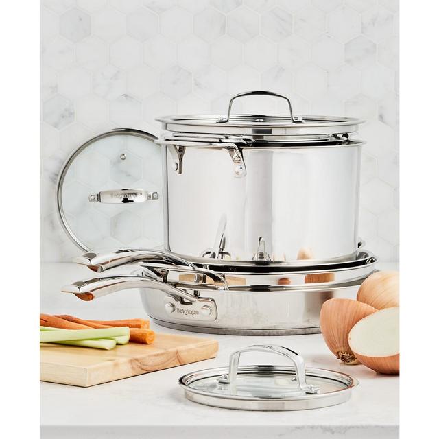Belgique Stackable 10-Pc. Stainless Steel Cookware Set