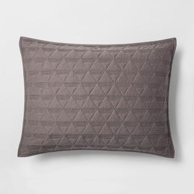 Gray Triangle Stitched Jersey Sham (Standard) - Project 62™ + Nate Berkus™