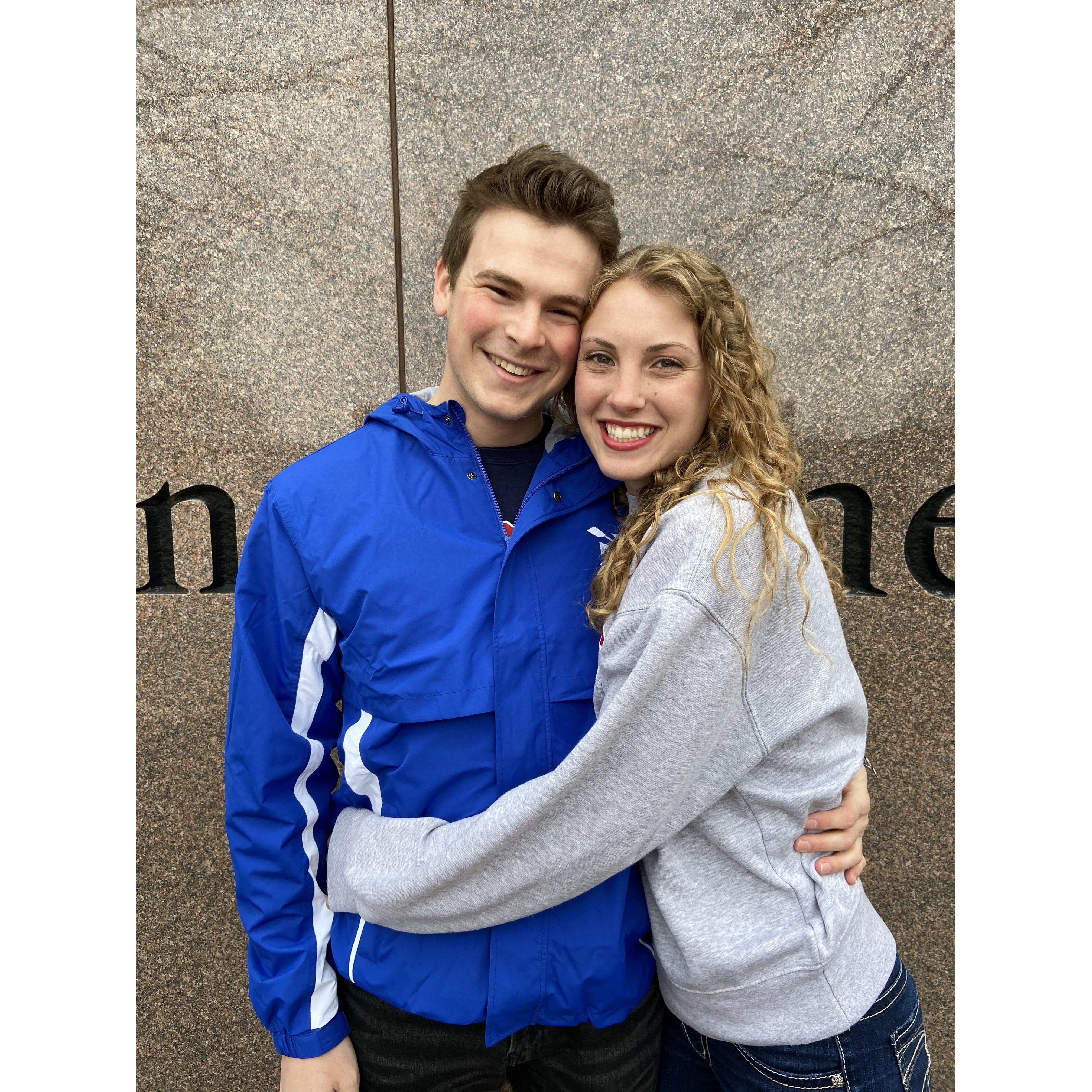 We took this photo to commemorate our time at CSB/SJU before being sent home from the pandemic.