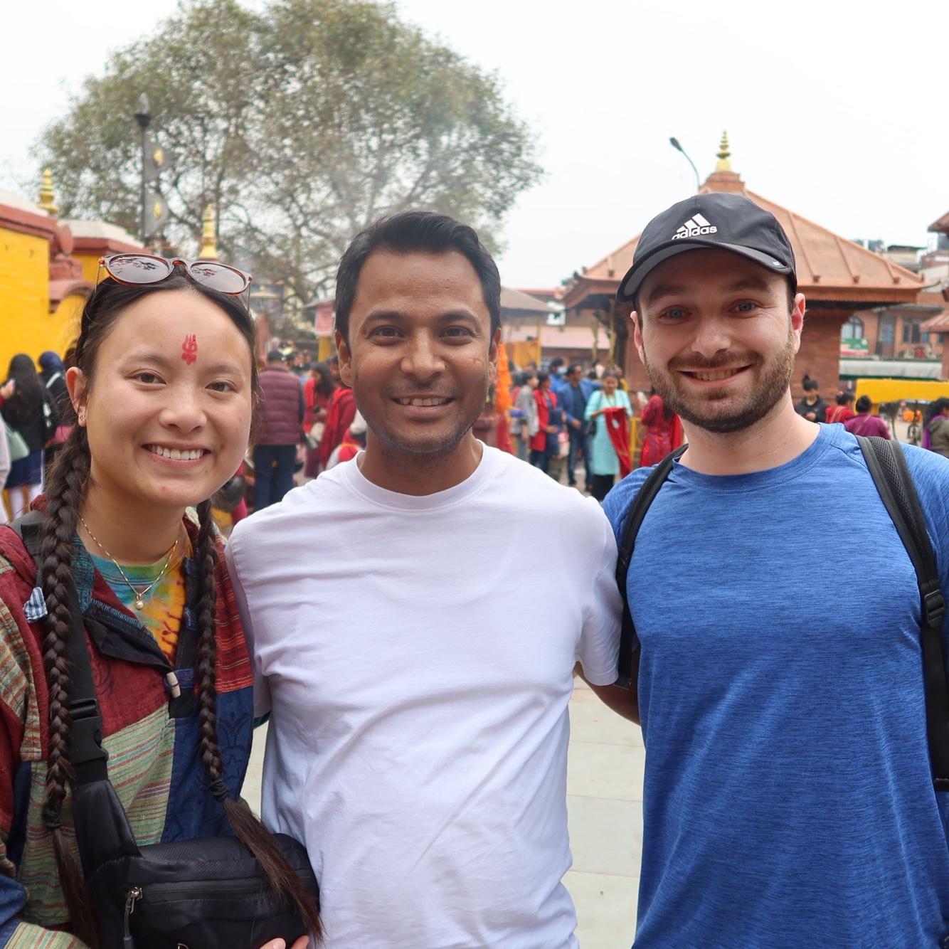 We meet up with Shailendra again and went around ktm and this was at a sleeping Buddha temple