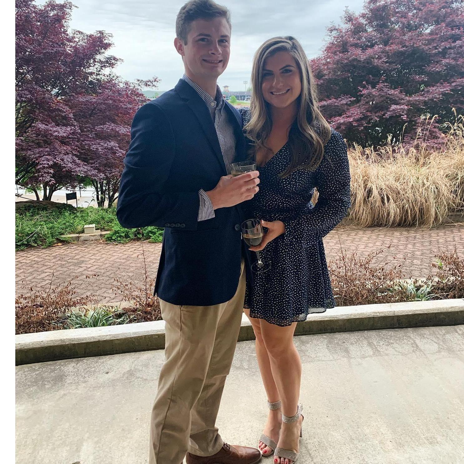 Celebrating Jay and Kate at their wedding back in April.