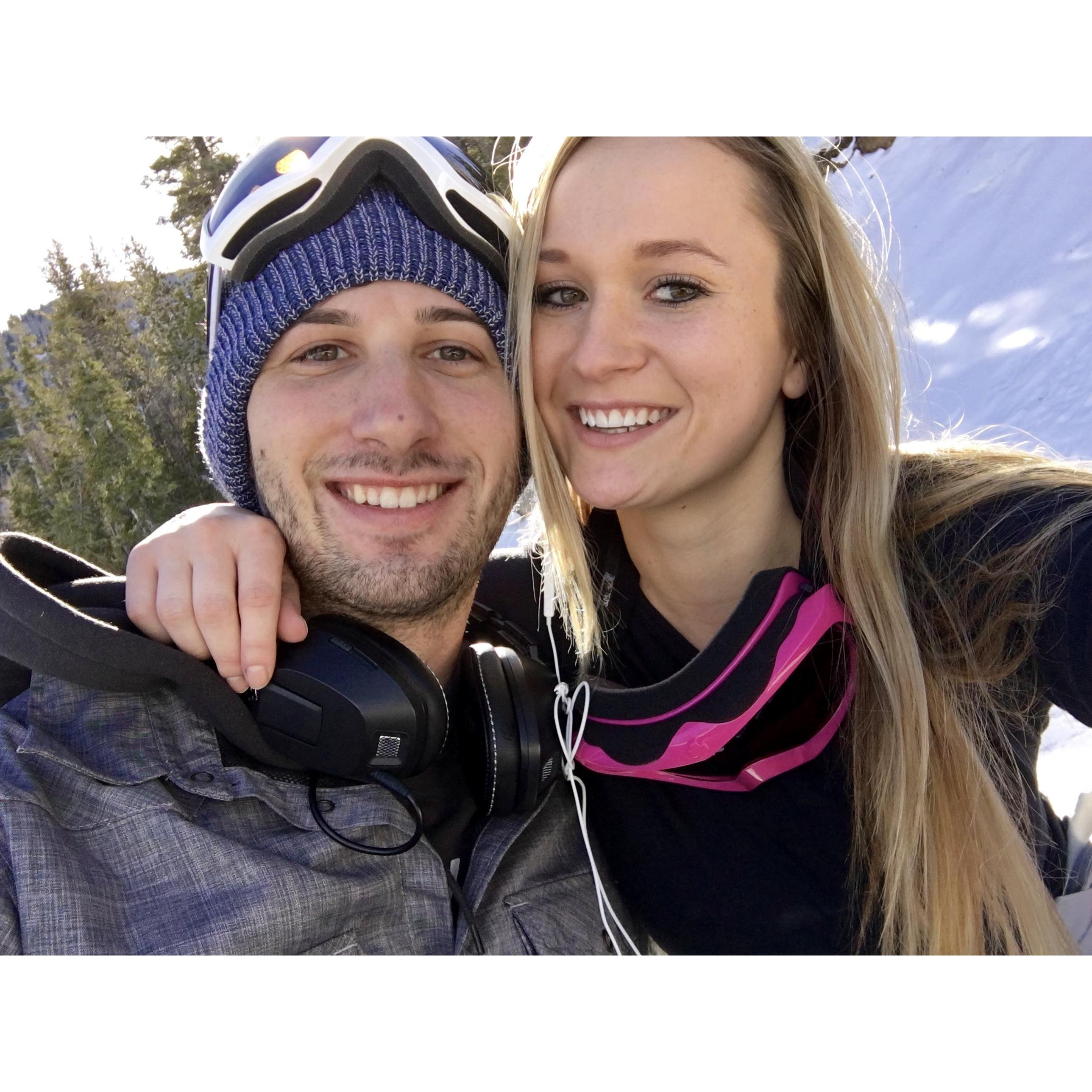 Our first snowboarding date <3