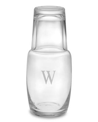Monogrammed Glass Carafe, Single-Initial