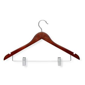 Honey-Can-Do HNGT01210 Basic Suit Hangers with Clips Cherry, 12-Pack