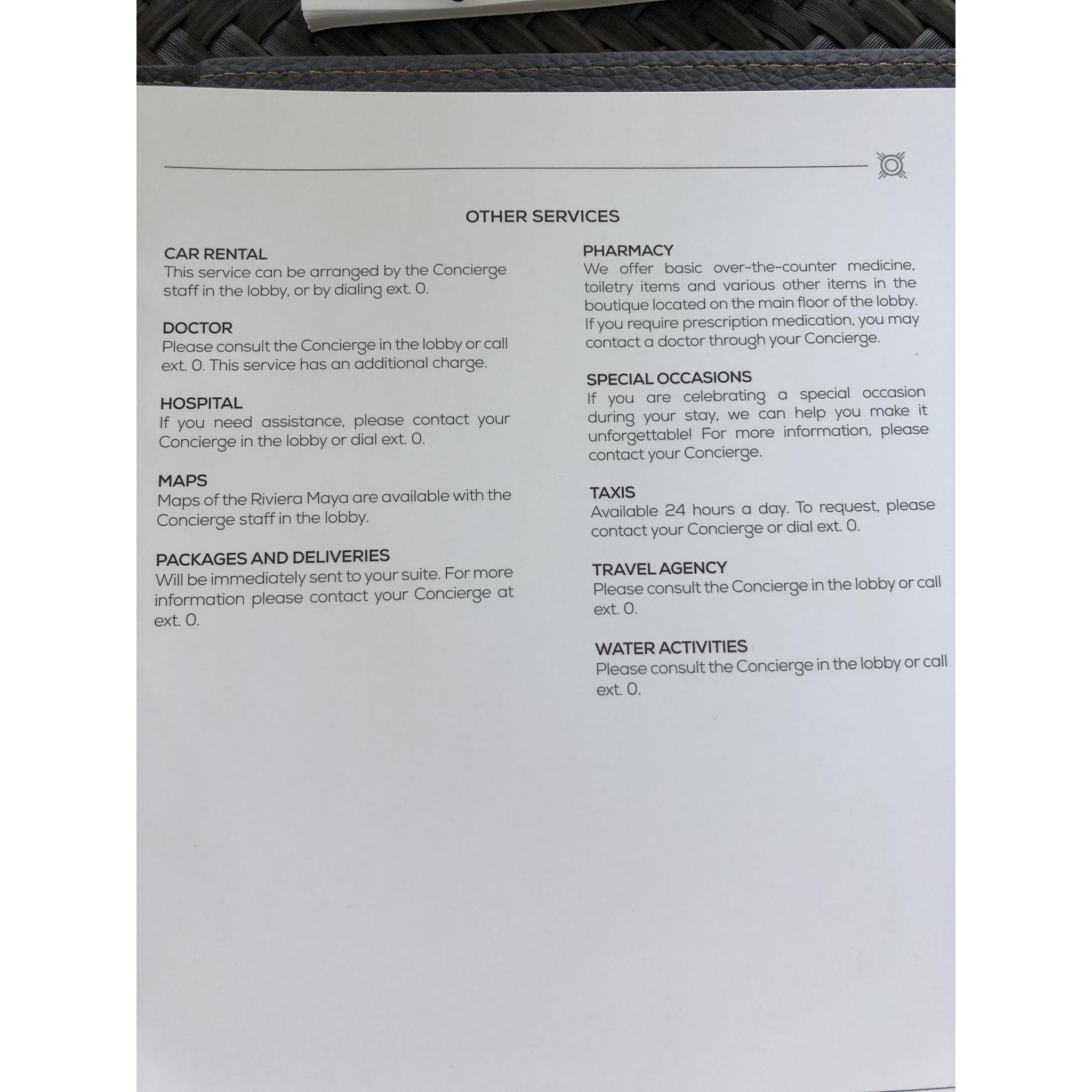 Hotel services