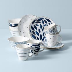 Lenox, French Perle Groove 12-Piece Dinnerware Set, Service for 4