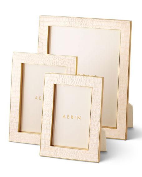 AERINClassic Croc Leather Frame, 5" x 7"
