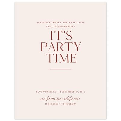Linen, Beige Wedding Digital Save the Date - Celeste Portrait