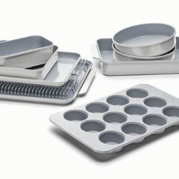 Ceramic-Coated Steel Bakeware Complete Set | Gray