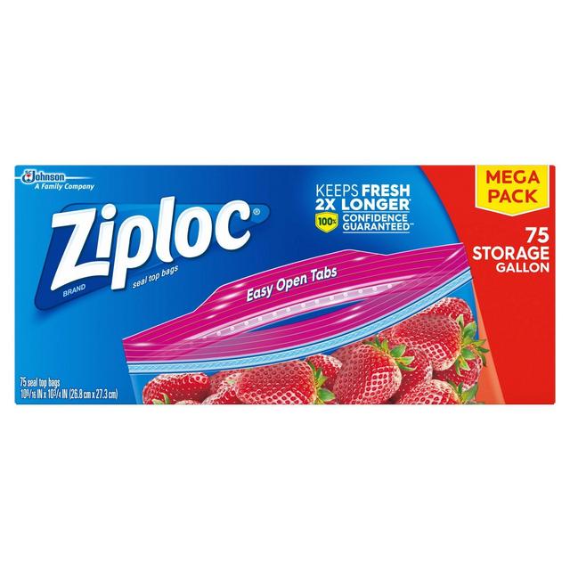 Ziploc Gallon Storage Bags - 75ct