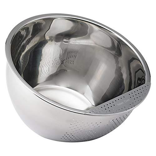 Helen's Asian Kitchen 97123 Rice Washing Bowl, 3-Quart, Stainless Steel