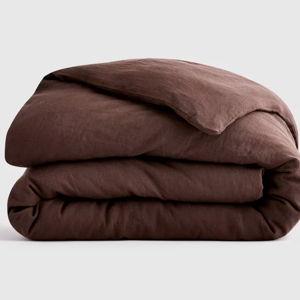 European Linen Duvet Cover in Espresso