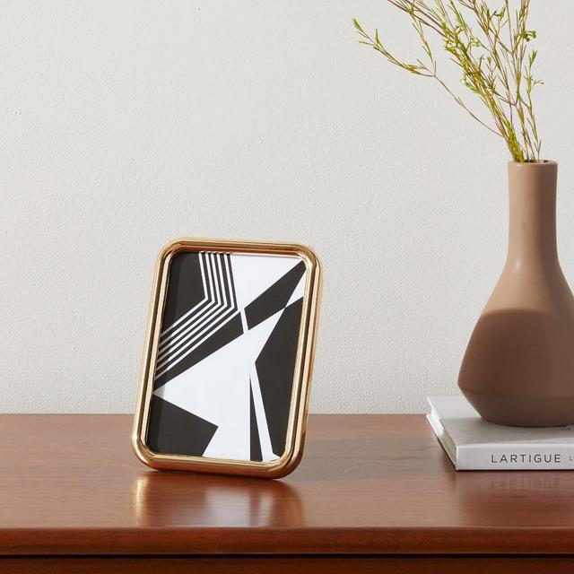 Amos Metal Metal Tabletop Frames Polished Brass, 5x7