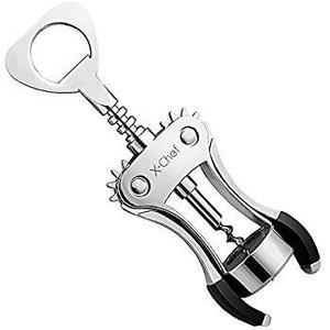 Wing Corkscrew Wine Opener by HiCoup - All-in-one Wine Corkscrew and Bottle Opener With Bonus Wine Stopper in a Deluxe Gift Box Set