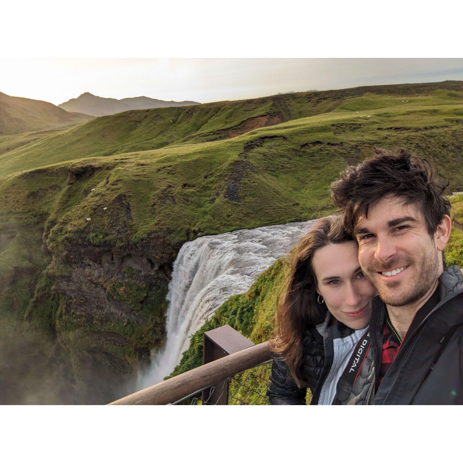 One of the most memorable nights from our 2023 trip around Iceland at Skógafoss.