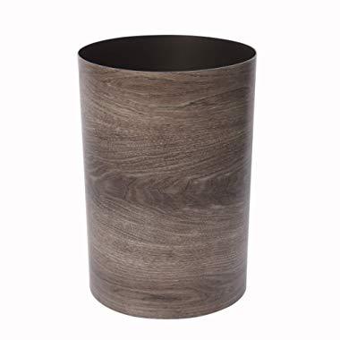 Umbra Treela Small Trash Can – Durable Garbage Can Waste Basket for Bathroom, Bedroom, Office and More | 4.75 Gallon Capacity with Stylish Barn Wood Exterior Finish