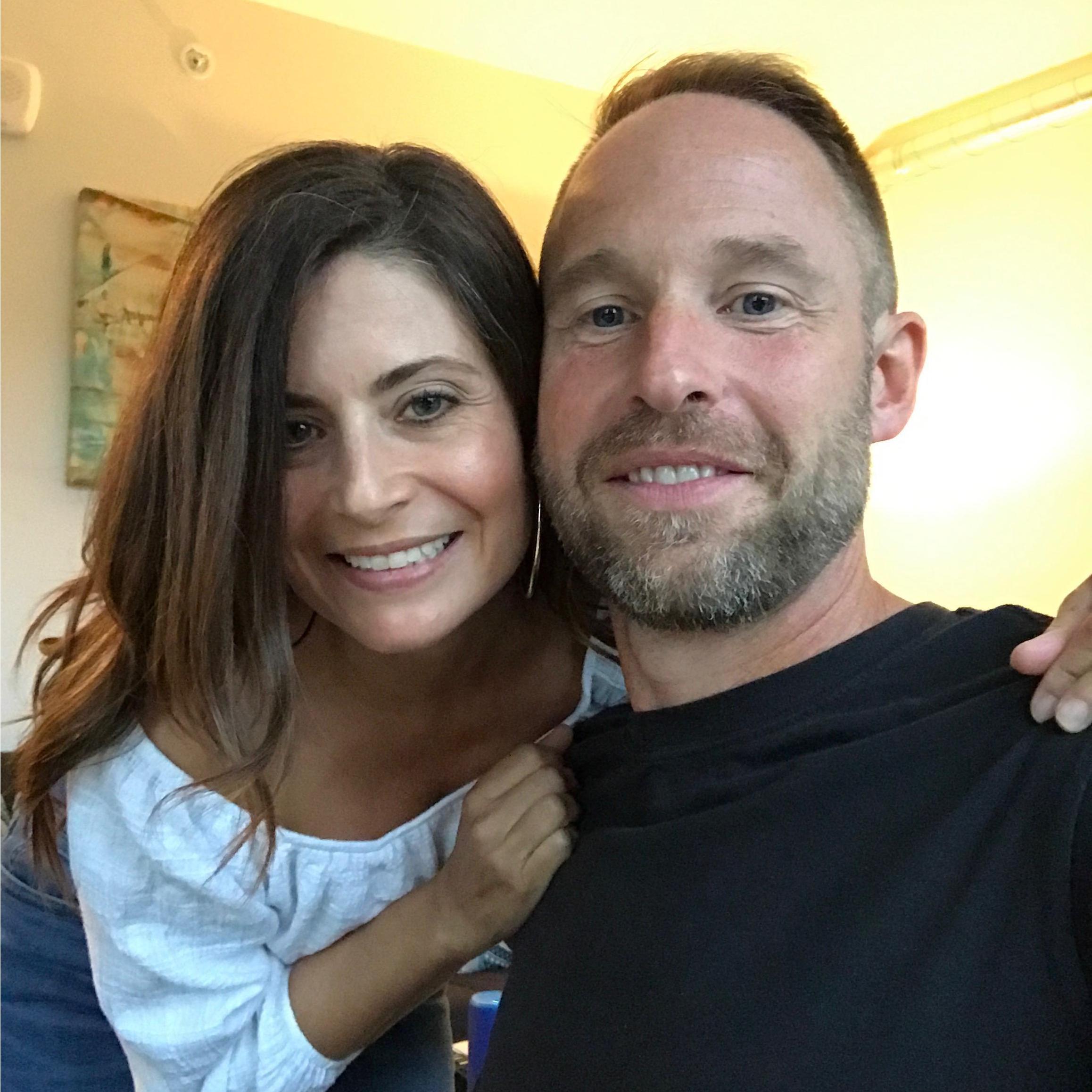 It was a month of daily phone calls and Zoom dates before we finally met in person. This was a few minutes after we met in person. We were so nervous!!!!
