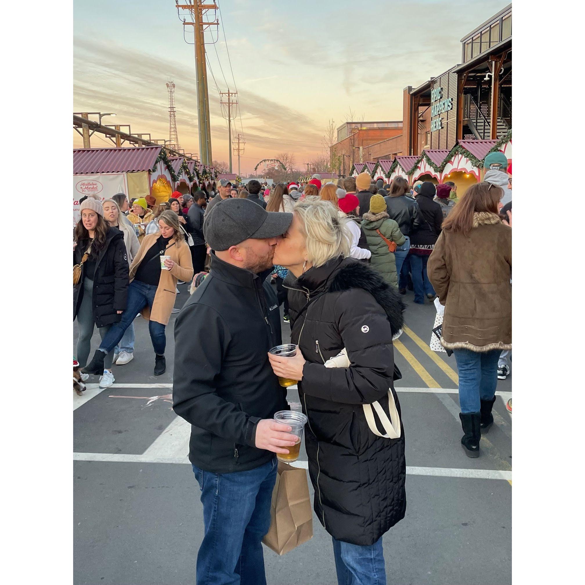 Taken at Camp North End during a holiday market by our good friend, Joe. I think those beers are from Free Range.
