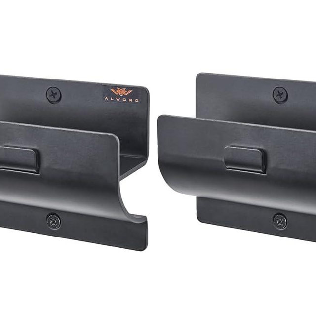 Ladder Hanger set of 2 For Garage Wall - Heavy Duty Utility Hook For Wall Mount Ladder Storage. Versatile Tool Holder To Maximize Space In Shed, Workshop, Garden, Hang Wheelbarrow, Folding Chair