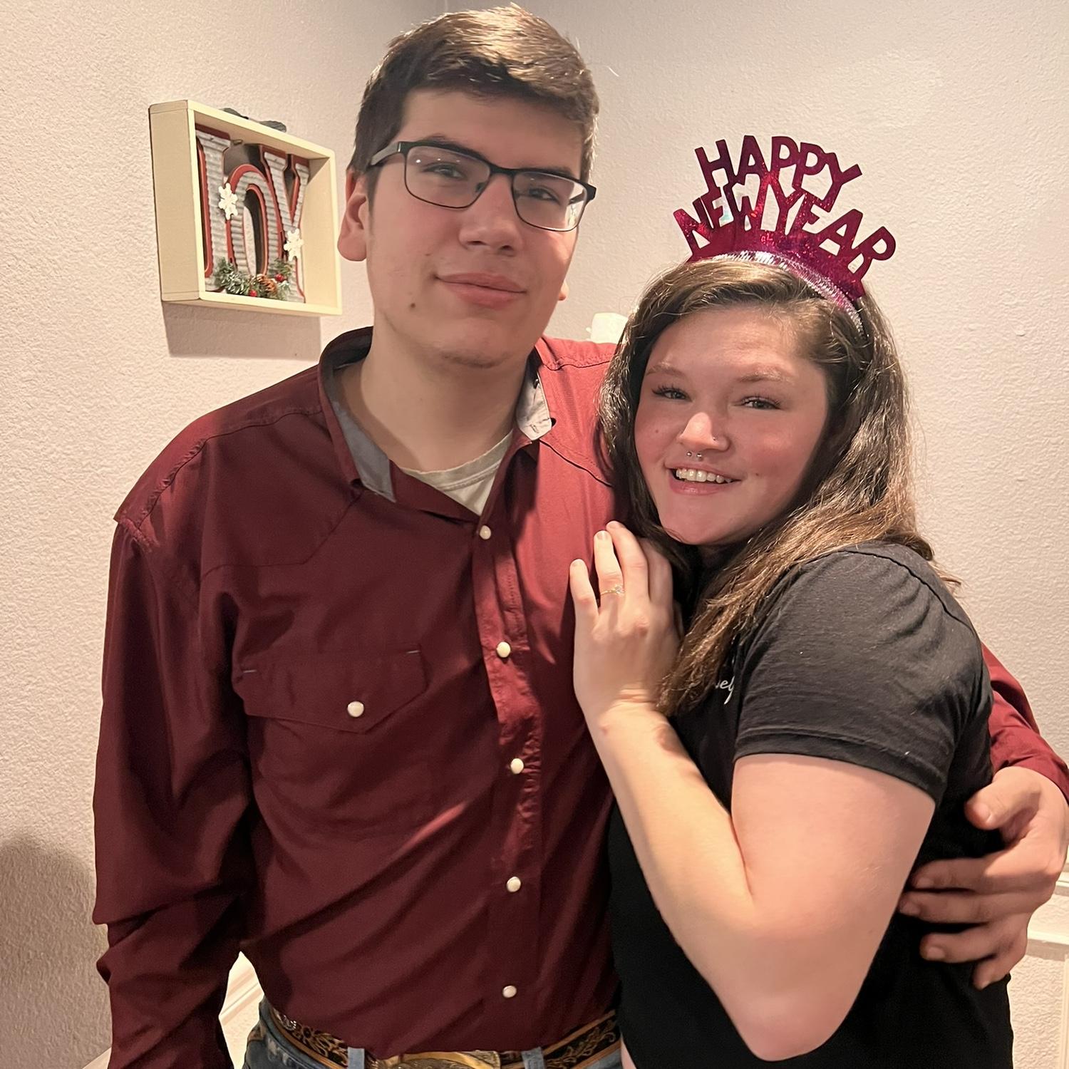 One of the first pictures after he proposed on new years!!