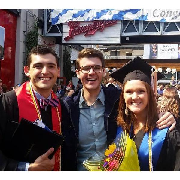 Graduation Day with our bestie, Zack!