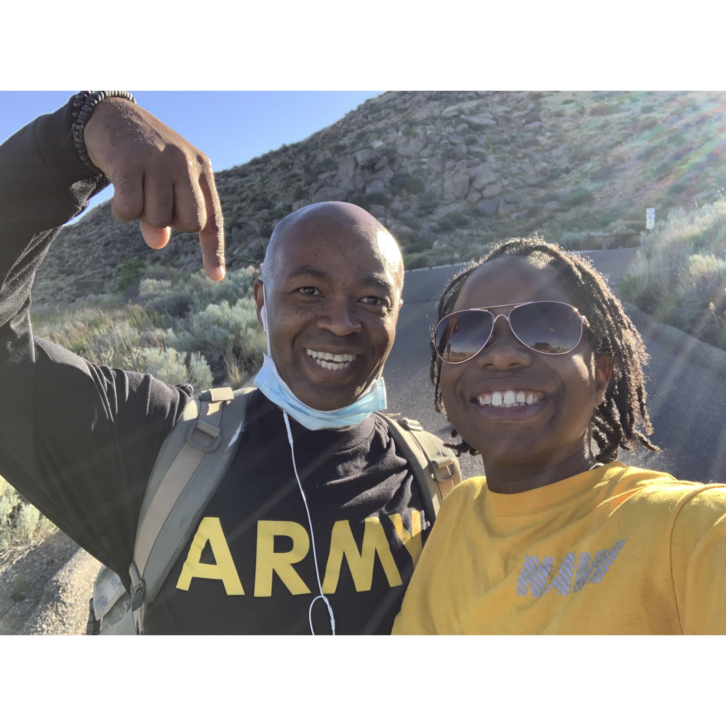 Our first ruck run together. Go Navy Beat Army!!