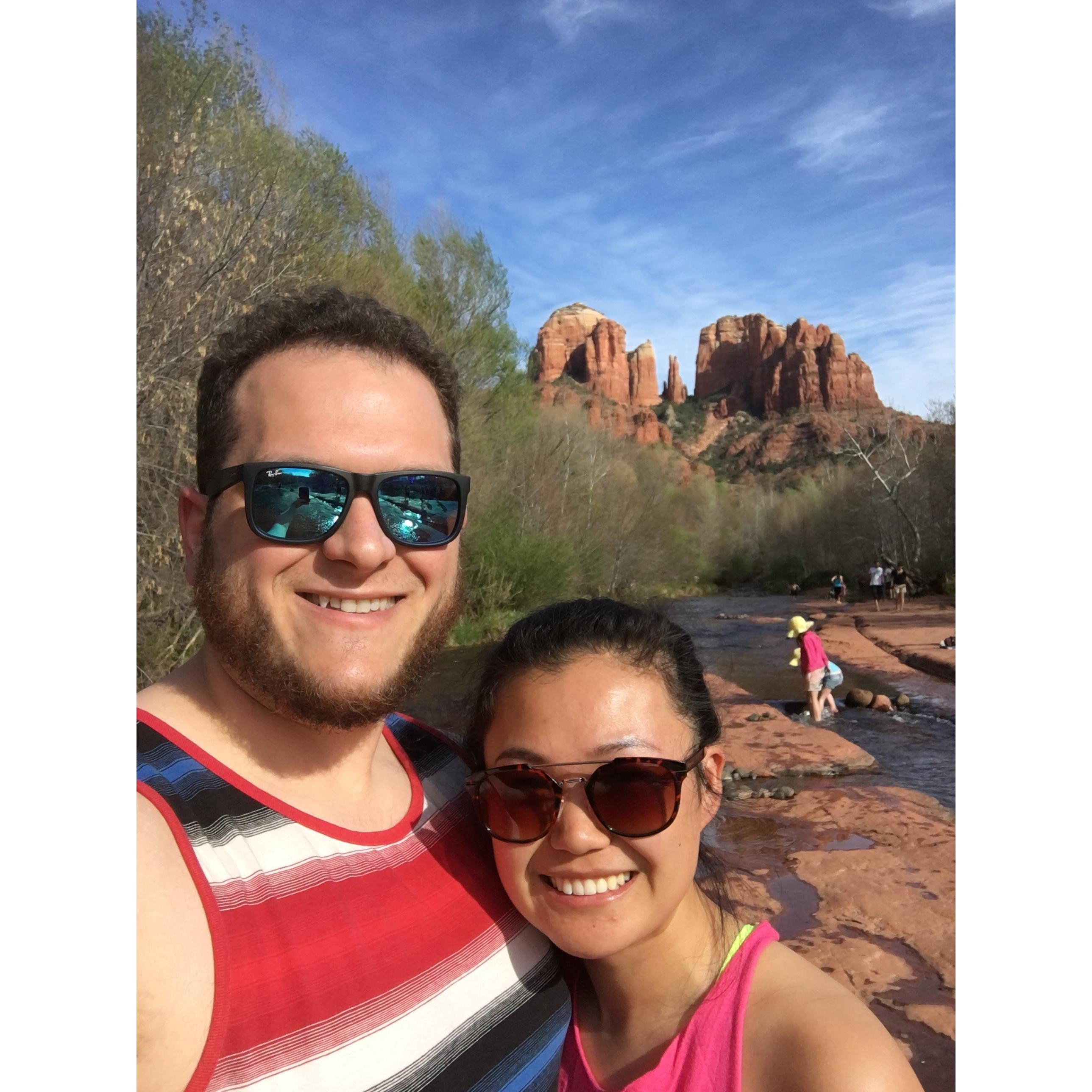 We drove across the country to live in LA together. Sedona 2018.