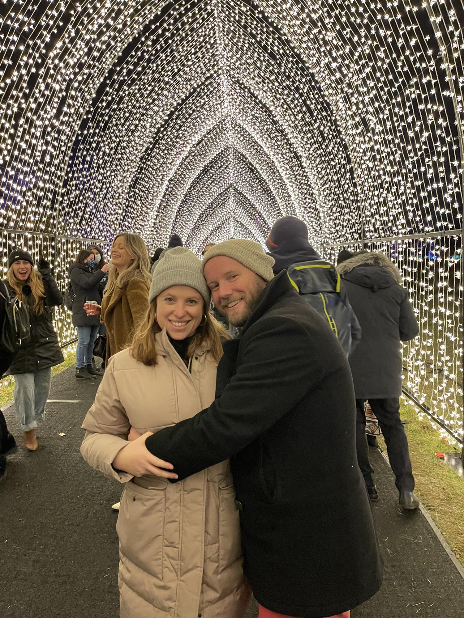 At a light show in Brooklyn