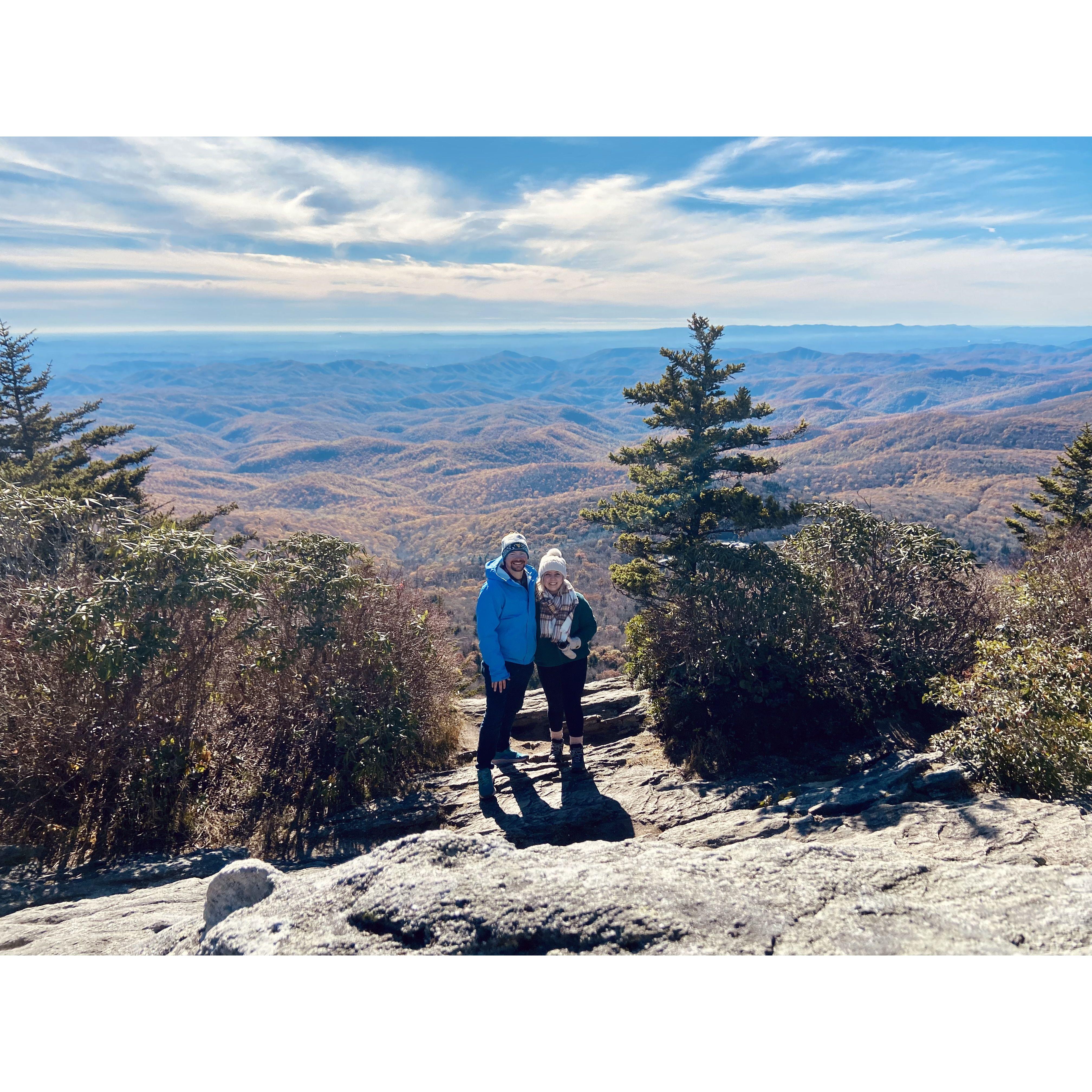 Our first trip together as a couple. November 2021 - Grandfather Mountain, North Carolina