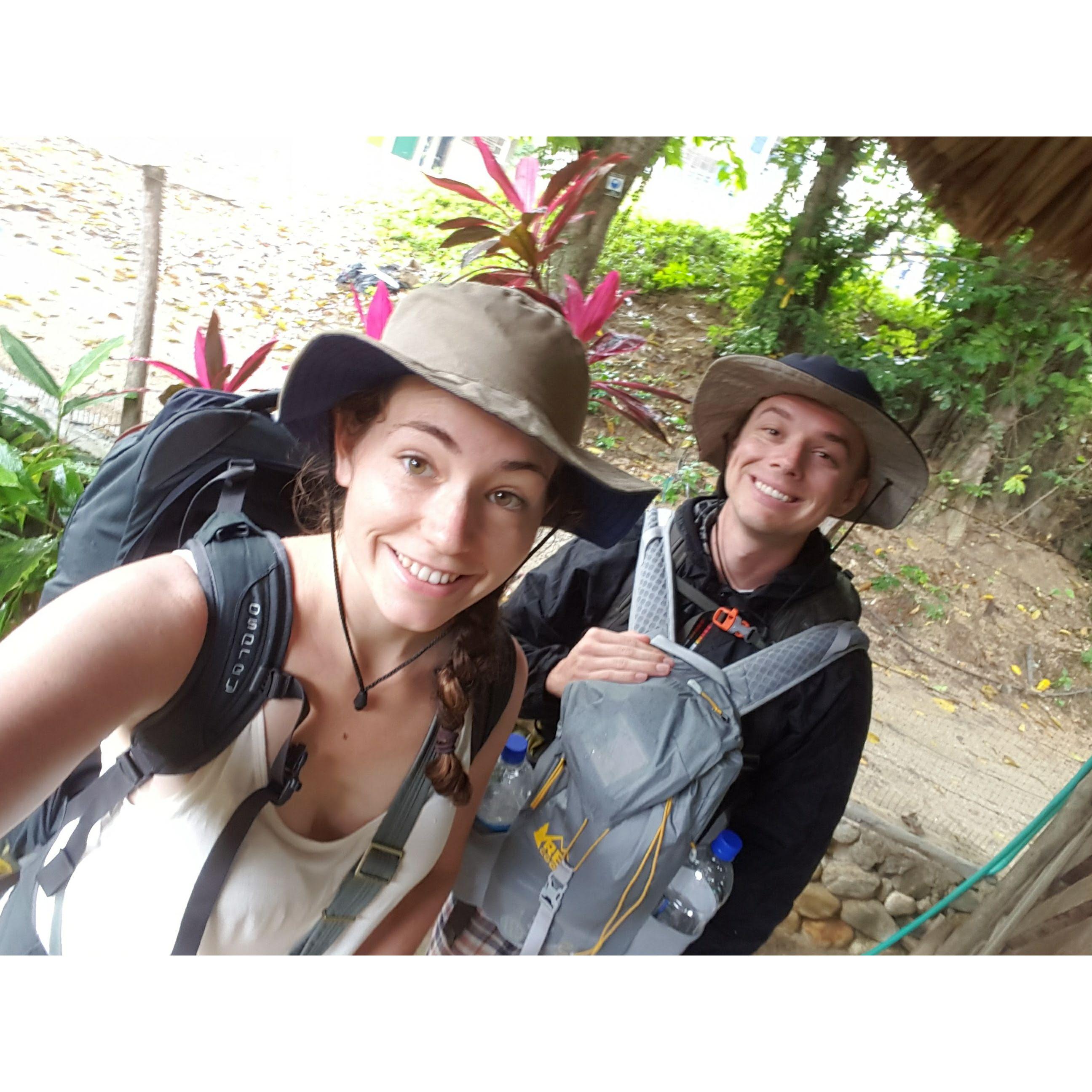 Hiking through Parque Nacional Tayrona outside of Santa Marta, Colombia. We had seen a crocodile in the river earlier that day!