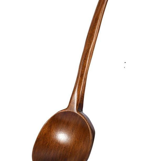 CISHNOU Wood Cooking spoon, 1PC 10.8 inches Long Handle Spoons for Mixing,Tasting Stirring food, Large Wooden Cooking Utensils for Cooking and Crafts