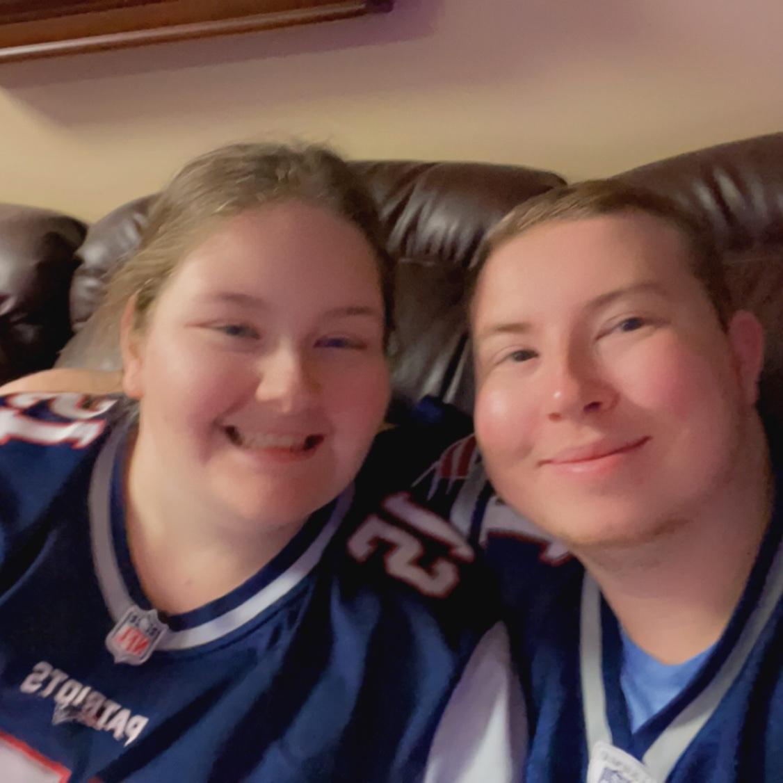 Always cheering on the Patriots together