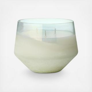 Beautifully Done Fresh Sea Salt Large Baltic Glass Candle