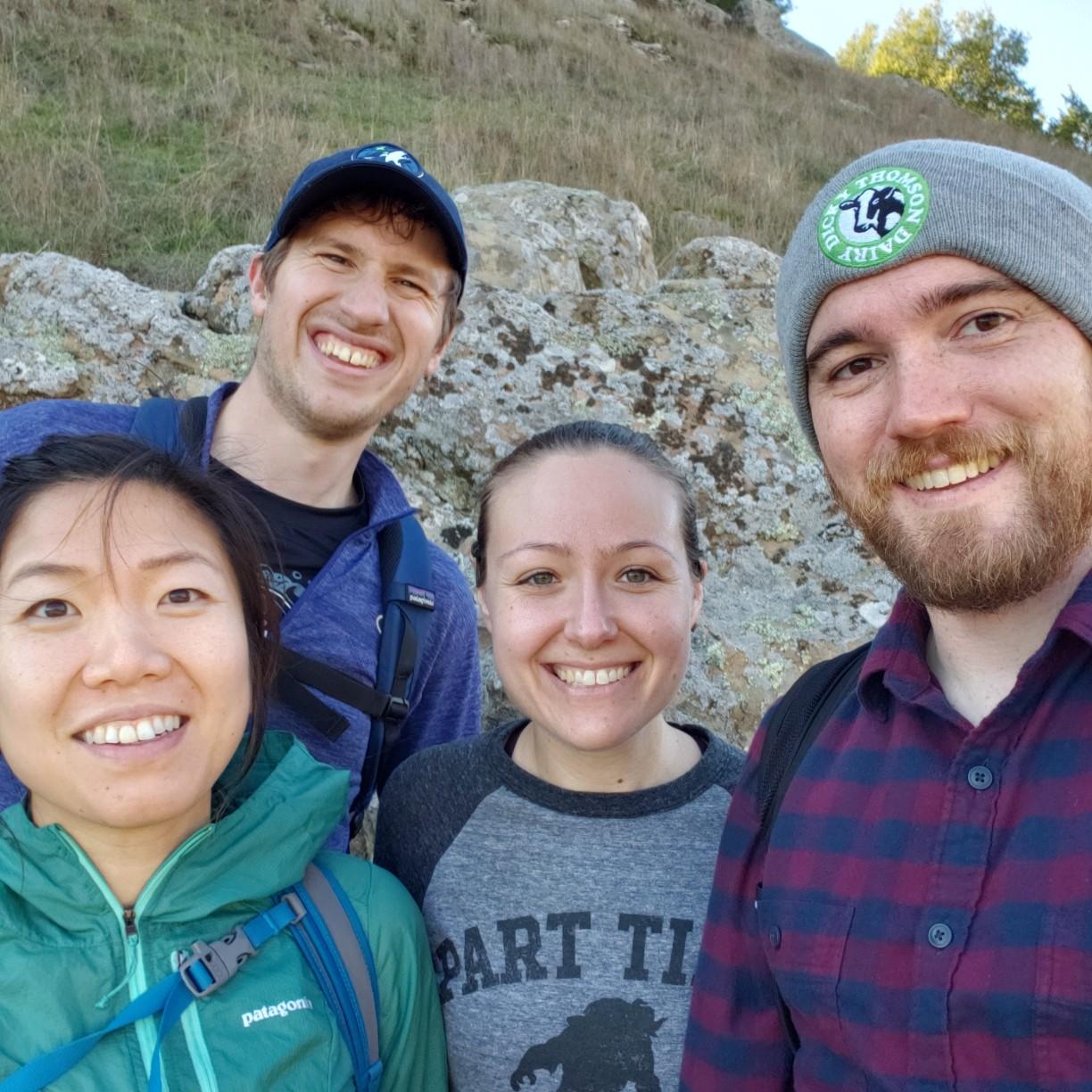 Midhike selfie at the Rocky Ridge Trail and Devil's Hole Trail in CA. (Michelle, Chris, Sarah Brady, & Jason)