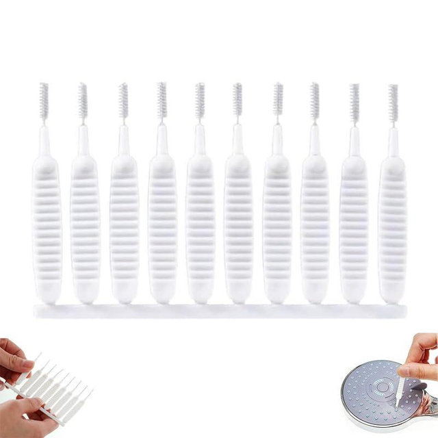 Shower Head Cleaning Brush for Small Hole, Anti-Clogging Nozzle Cleaning Brush with Storage Case, Multifunctional Bathroom Shower Head Cleaning Tool (10PCS)