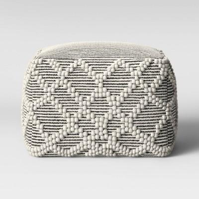 Ottoman Black/White Striped - Opalhouse™