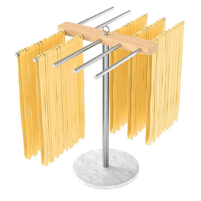 Pasta Drying Rack, Large Noodle Drying Rack with Stable Marble base, Easy to Use and Transfer for Drying Pasta and Cooking.