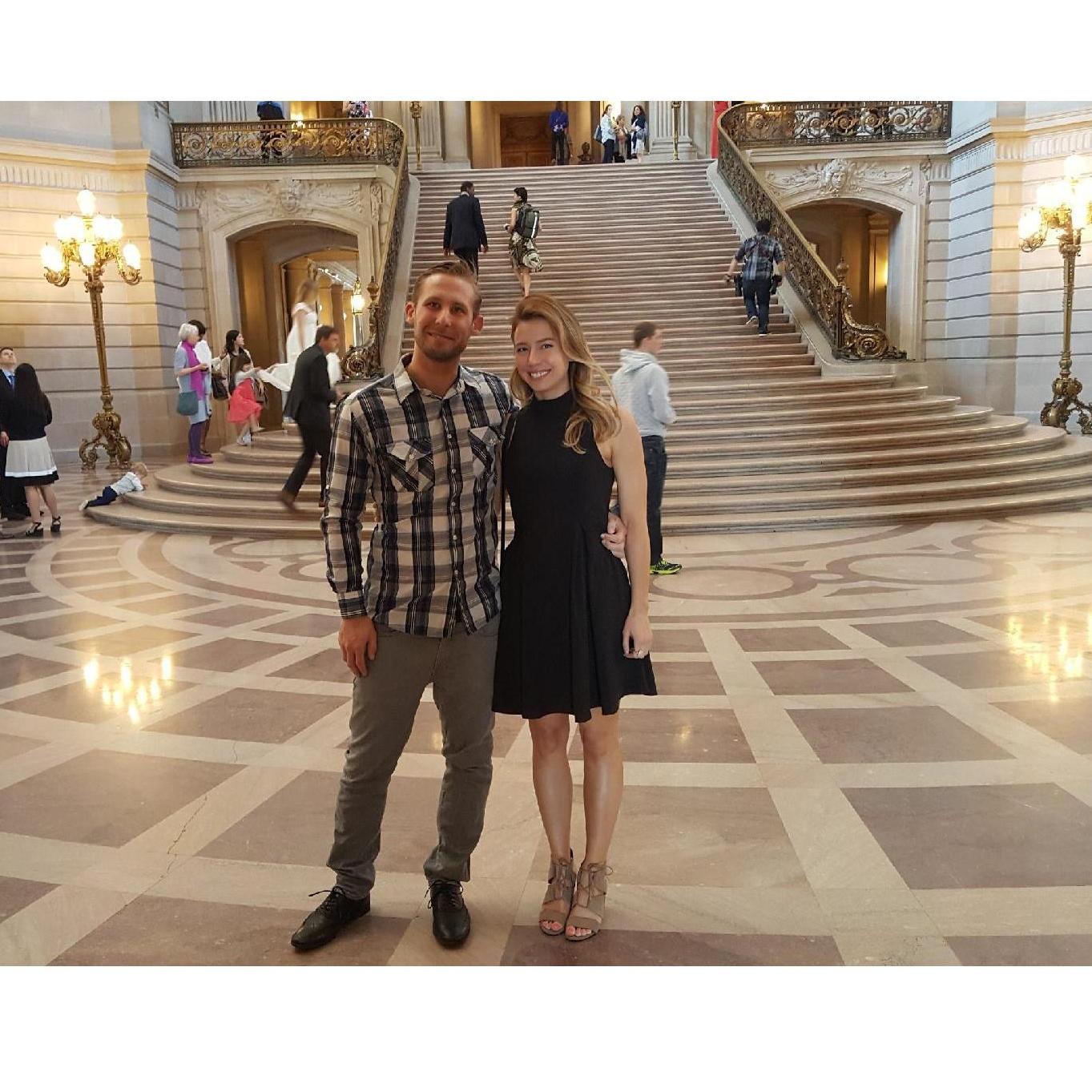 San Francisco City Hall for Sara and Joey's wedding.