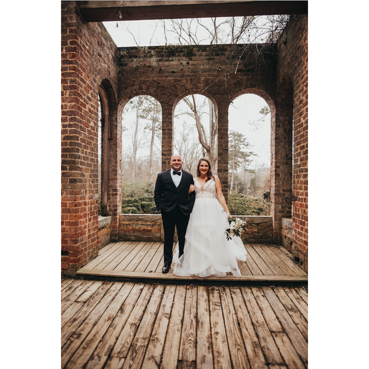 The day of our wedding ceremony at Barnsley Gardens