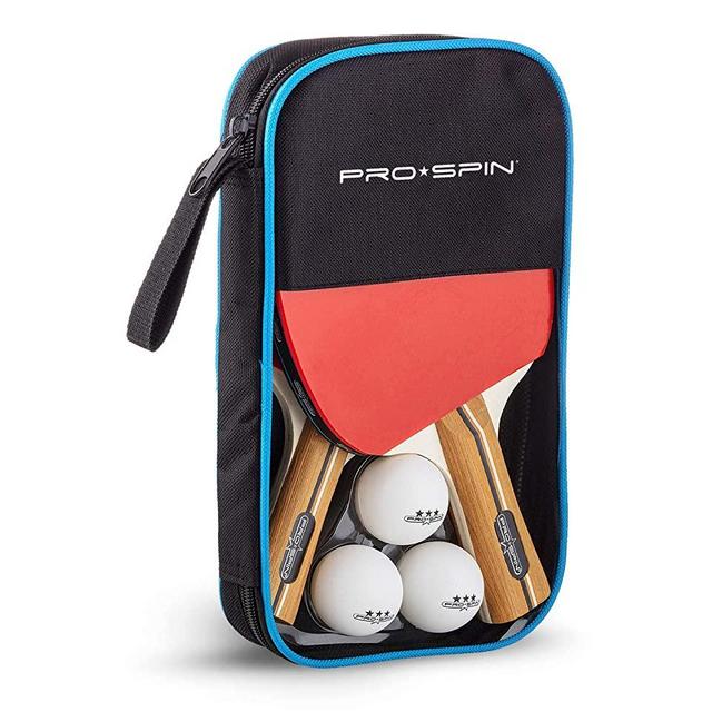 PRO-SPIN Ping Pong Paddles - High-Performance Sets with Premium Table Tennis Rackets, 3-Star Ping Pong Balls, Compact Storage Case | Ping Pong Paddle Set of 2 or 4 for Indoor & Outdoor Games