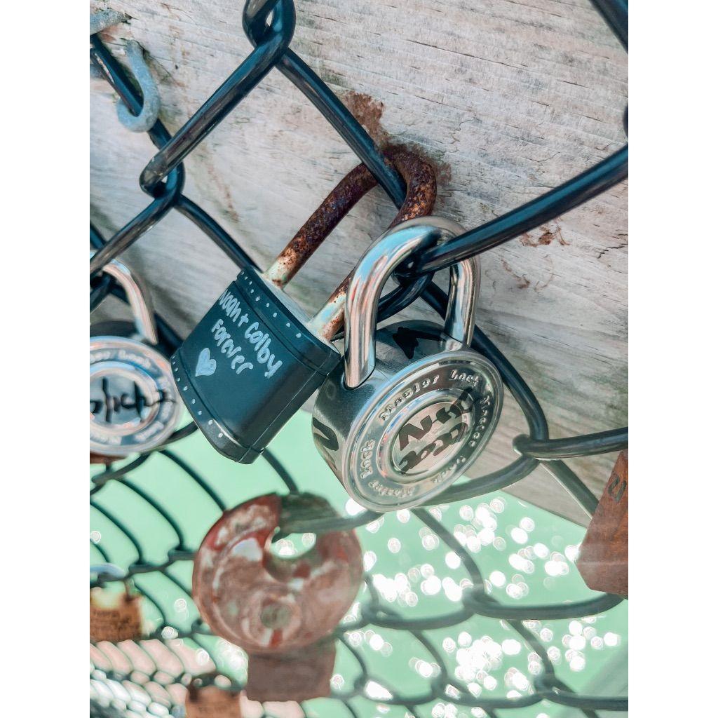 Our first love lock & our engagement love lock