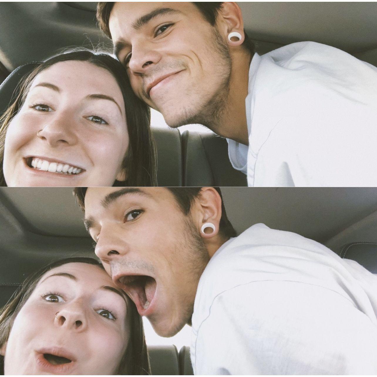 First goofy photos we ever took together, September 2018