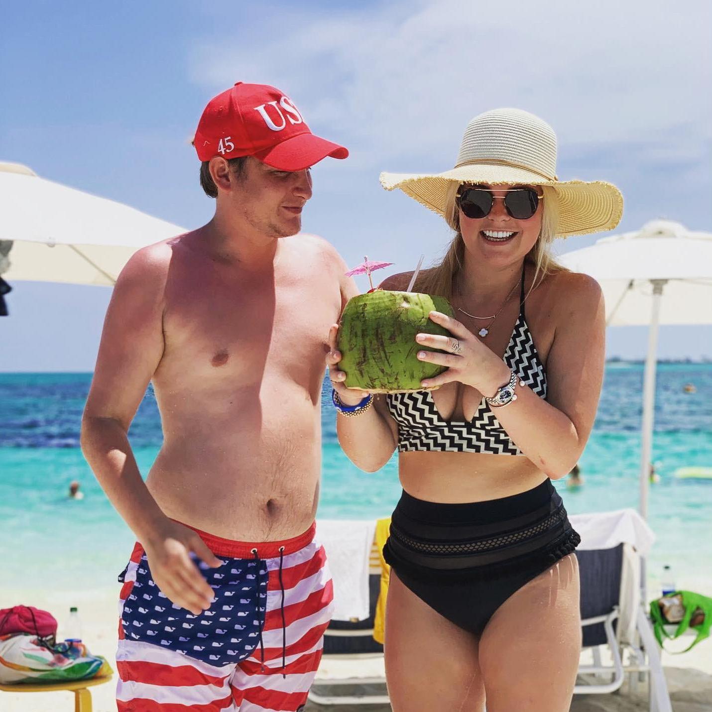 First trip to the Bahamas in 2019. Two years later Austin proposed to Katherine in that exact spot!