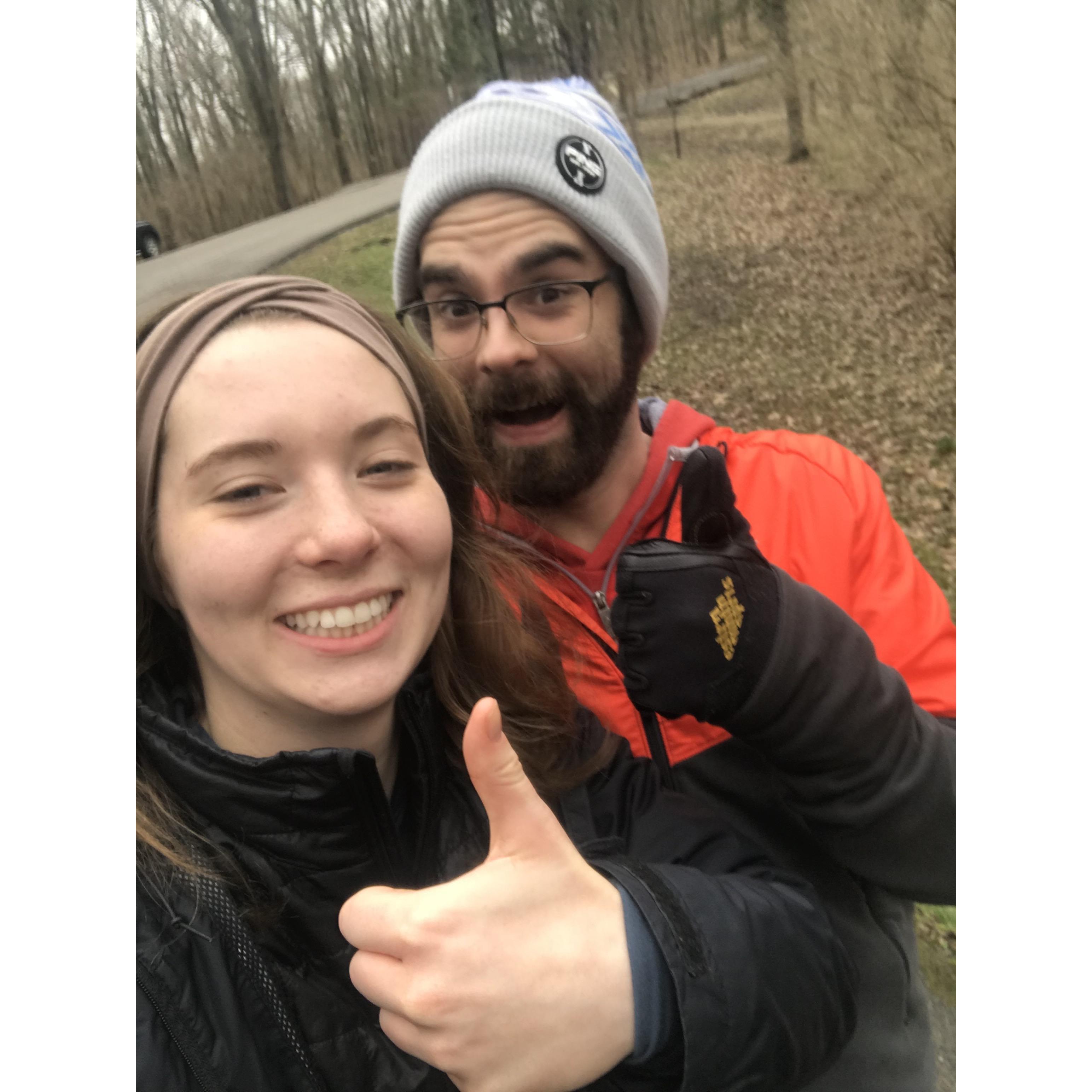 Drue begrudgingly agrees to go on a hike with  Arden.