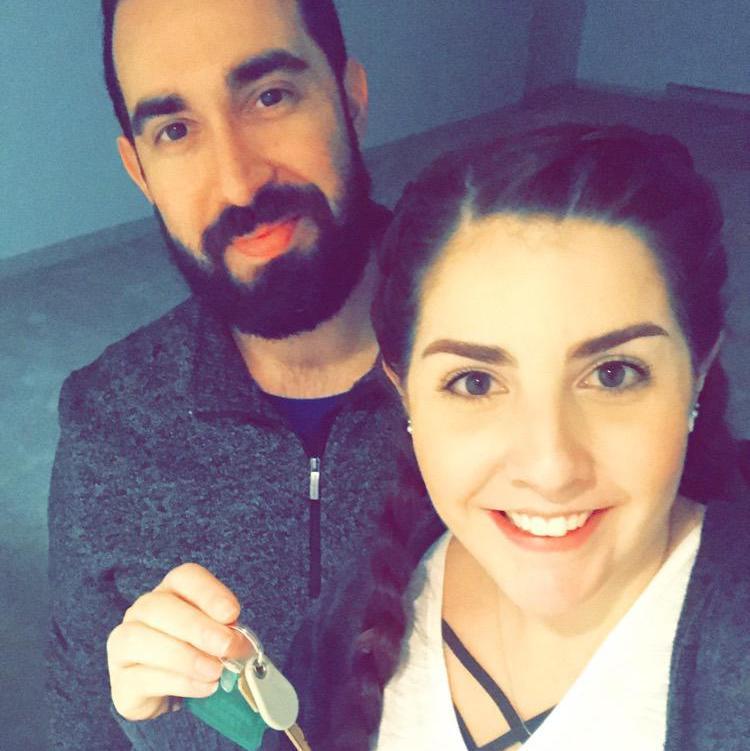 The day we got our keys to our apartment December 2020!