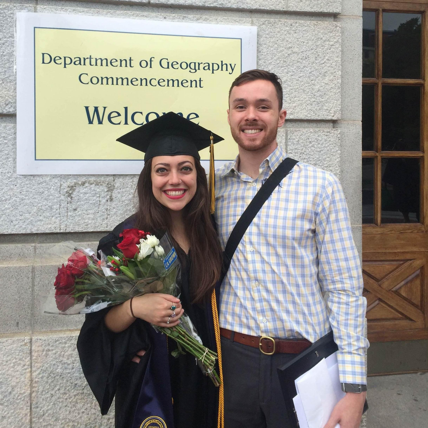We both studied geography at UC Berkeley. Here we are at Gina's graduation!